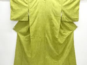 雨縞模様織り出し手織り紬着物